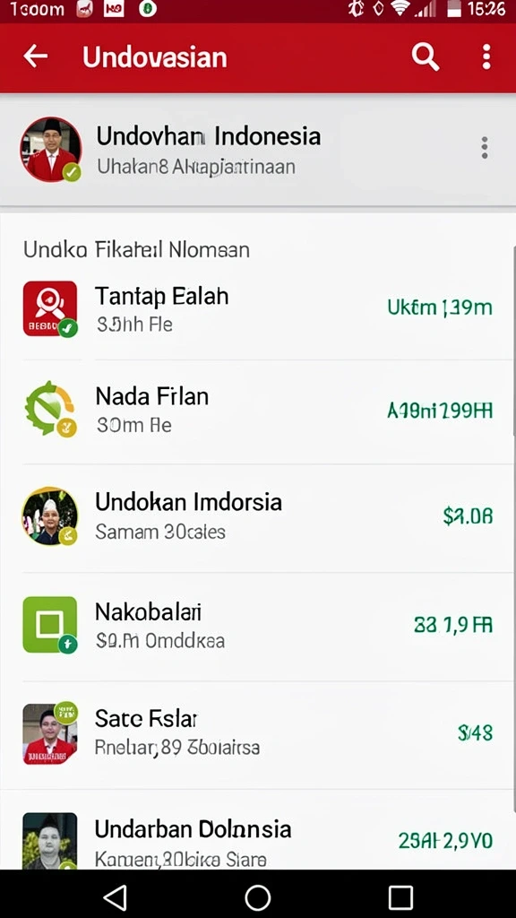 Tampilan menu utama yang menarik dan mudah dinavigasi.