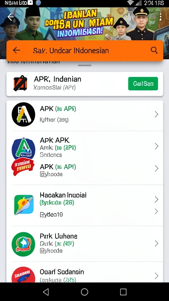 Tampilan menu utama yang menarik dan user-friendly.