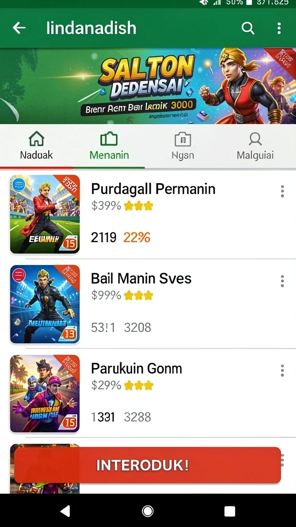 Menampilkan antarmuka menarik dari permainan AT777.