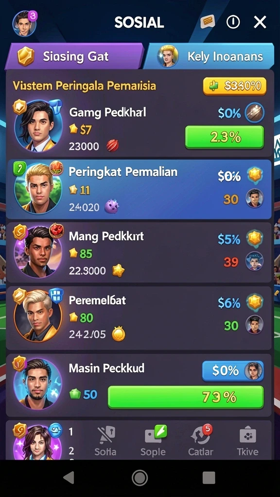 Tampilan karakter utama yang menarik dan berkarisma.