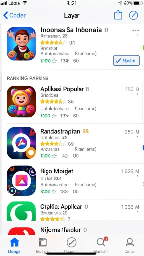 Tampilan utama dengan karakter utama yang siap berpetualang.