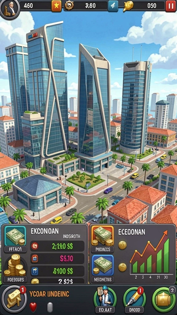 Tampilan awal permainan yang menarik dan futuristik.