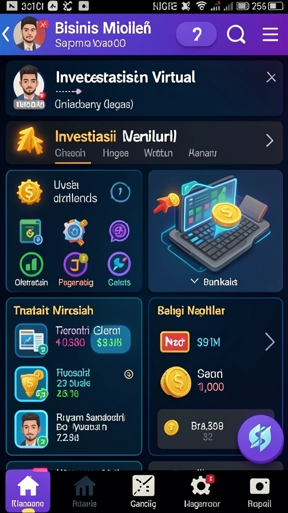 Tampilan menu utama MARIMA77 yang ramah pengguna.