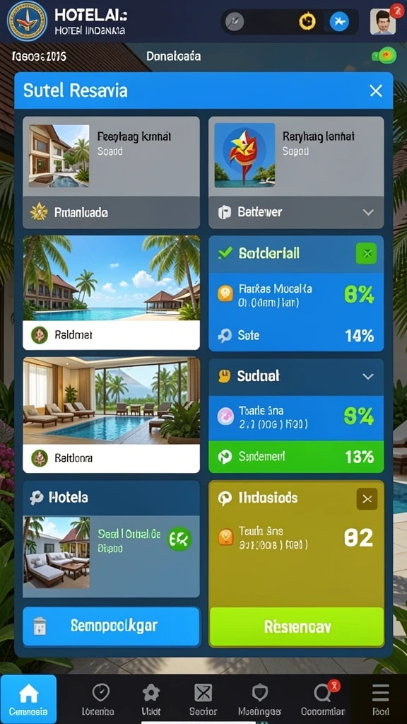 Tampilan menu utama yang menarik dan mudah dinavigasi.