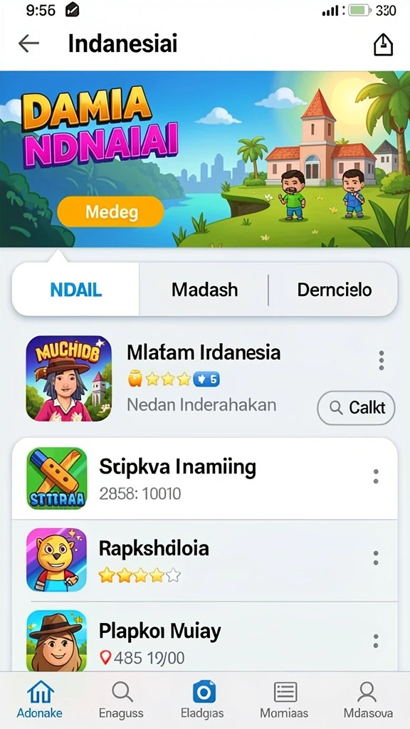 Menampilkan fitur upgrade karakter yang menarik.